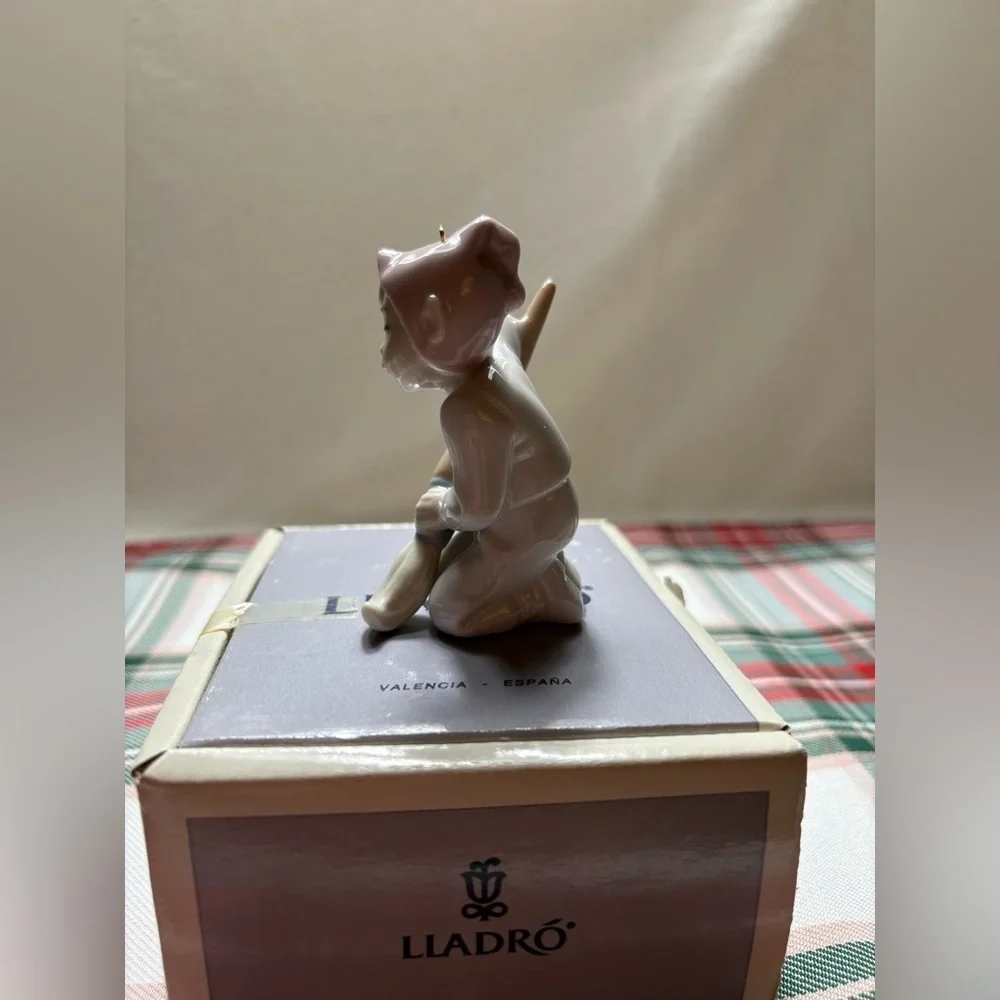 Lladro Vintage Mini Elf Duende Painting with Brush-Preowned, Excellent Condition